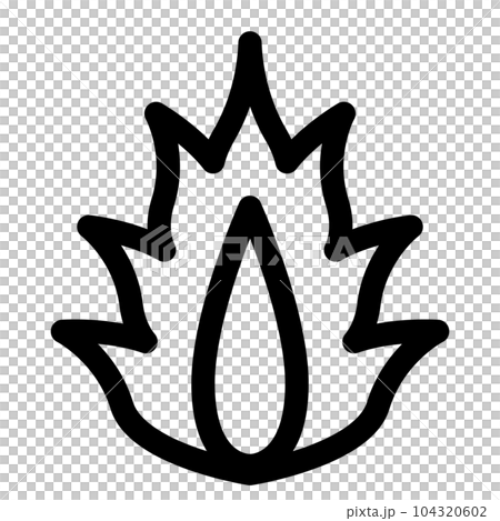 line style icon representing flame 104320602