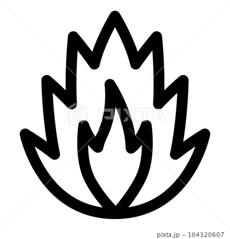 炎を表すラインスタイルのアイコン 炎を表すラインスタイルのアイコン 104320607