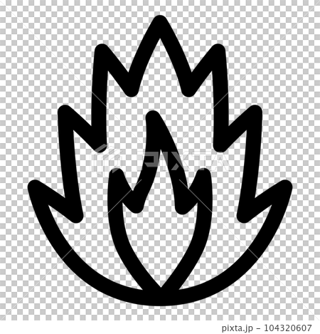 代表火焰的線條樣式圖標 代表火焰的線條樣式圖標 104320607