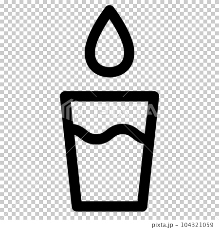代表水、杯子、飲用水的線條樣式圖標 代表水、杯子、飲用水的線條樣式圖標 104321059