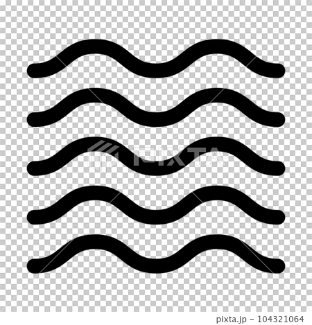 代表水、波浪的線條樣式圖標 代表水、波浪的線條樣式圖標 104321064