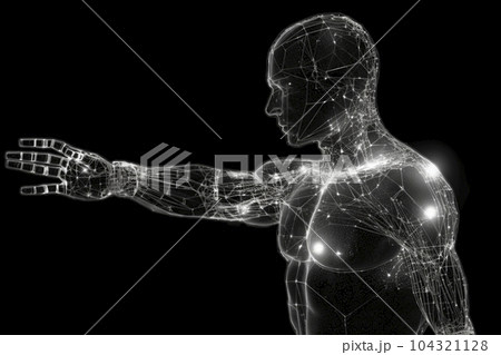 ヒューマノイドの手「AI生成画像」 104321128