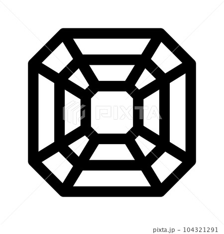 宝石を表すラインスタイルのアイコン 104321291