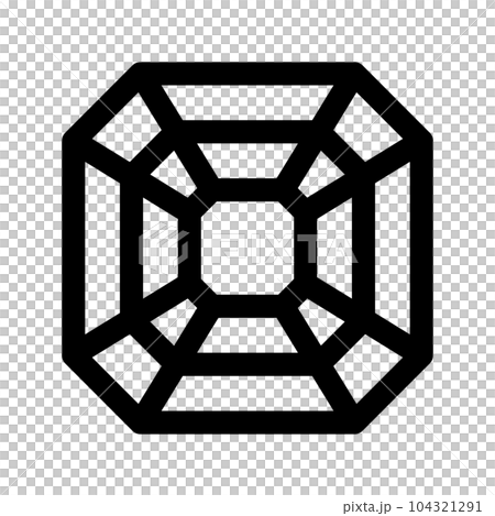 宝石を表すラインスタイルのアイコン 104321291