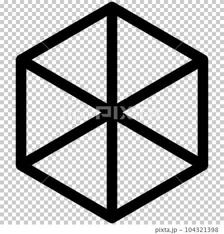 Line style icon representing a cube Line style icon representing a cube 104321398