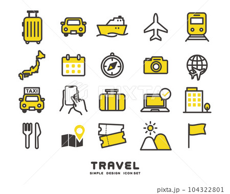 観光やお出かけに関するシンプルなアイコンのベクターイラスト素材/インバウンド/旅行 観光やお出かけに関するシンプルなアイコンのベクターイラスト素材/インバウンド/旅行 104322801