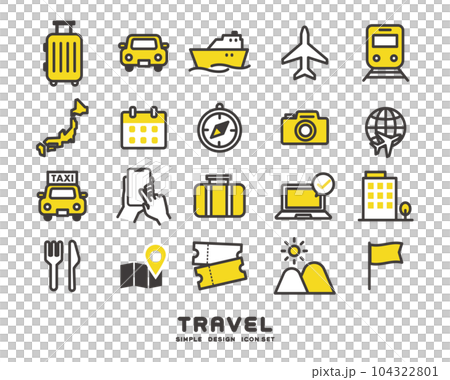 観光やお出かけに関するシンプルなアイコンのベクターイラスト素材/インバウンド/旅行 観光やお出かけに関するシンプルなアイコンのベクターイラスト素材/インバウンド/旅行 104322801