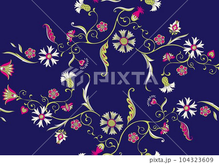 Traditional eastern classical luxury old fashioned floral ornament. 104323609