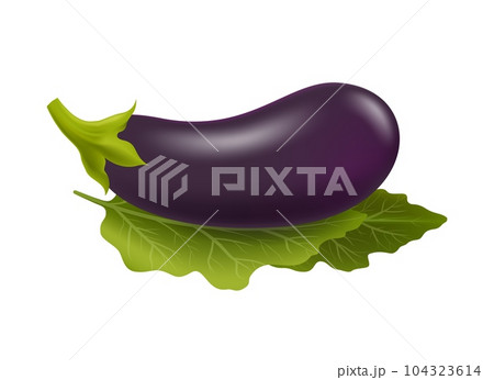 Fresh aubergine 3d image 104323614