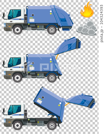 垃圾車的圖像插圖 104324393