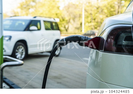 Charging station for electric cars. Types and connectors of ports for charging vehicles. Charging station for electric cars. Types and connectors of ports for charging vehicles. 104324485