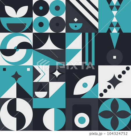 Abstract geometric pattern design in modern style. Vector illustration. 104324752