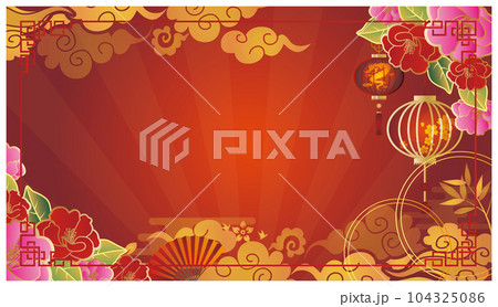 豪華な中華風フレーム枠背景 豪華な中華風フレーム枠背景 104325086