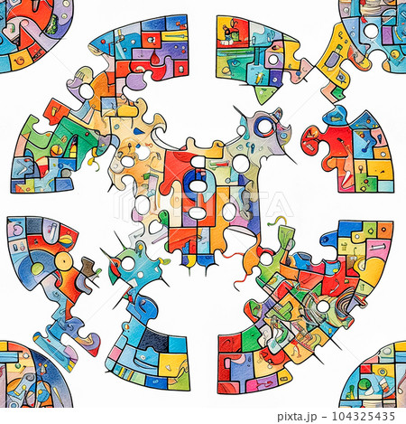 jigsaw creative puzzle seamless texture made...