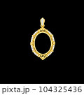 gold locket frame pendant with diamond isolated on black background 104325436