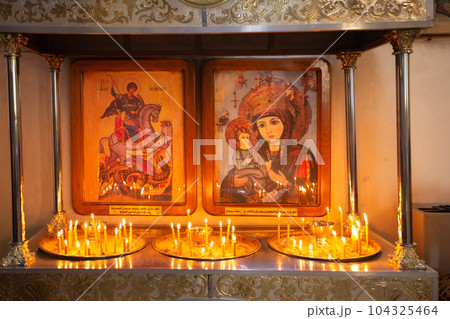 Madaba, Jordan interior of St George Church Madaba, Jordan interior of St George Church 104325464