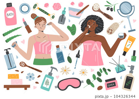 Women beauty and skin care products collection Women beauty and skin care products collection 104326344