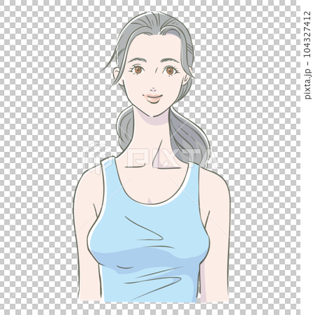 年輕女子前視圖圖 1 104327412