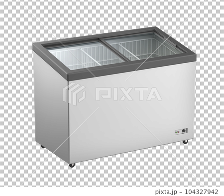 Supermarket island freezer 104327942