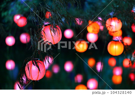 猿沢池の赤い提灯 猿沢池の赤い提灯 104328140