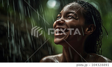 Image of positive young woman smiling during...のイラスト素材 [104328891] - PIXTA