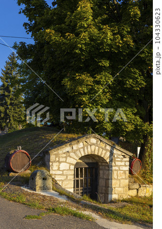 Traditional wine cellars in Tolcsva, Great Plain, North Hungary Traditional wine cellars in Tolcsva, Great Plain, North Hungary 104330623