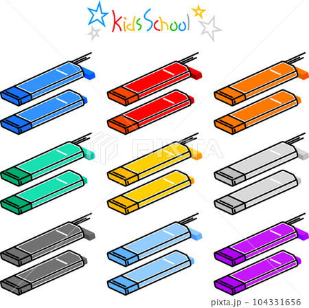 シャーペンの芯のシンプルなアイコンテイストのベクター素材セット シャーペンの芯のシンプルなアイコンテイストのベクター素材セット 104331656