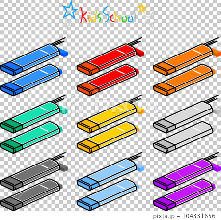 シャーペンの芯のシンプルなアイコンテイストのベクター素材セット シャーペンの芯のシンプルなアイコンテイストのベクター素材セット 104331656