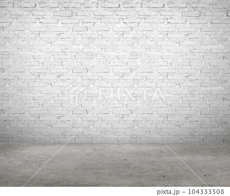 Inside the room, with white brick walls and concrete floors, no one was empty Inside the room, with white brick walls and concrete floors, no one was empty 104333508