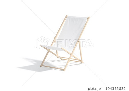 Blank white folding beach chair mock up, side view 104333822