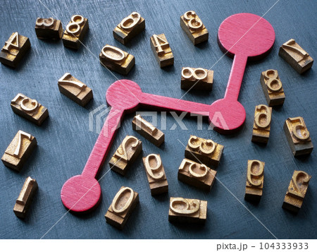 Typographic numbers and growing graph. Growth of indicators and finance. Typographic numbers and growing graph. Growth of indicators and finance. 104333933