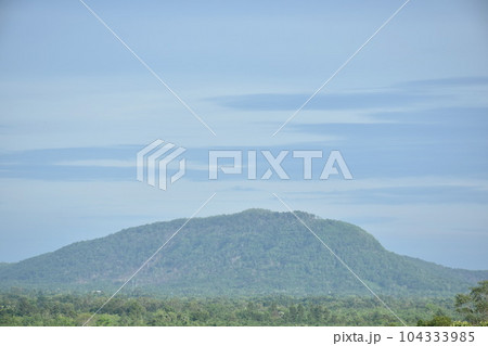 landscape of mountain at Klong Klang water reservoir lake in Thailand 104333985