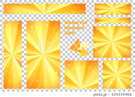 Banner set_concentrated line_orange 104334468