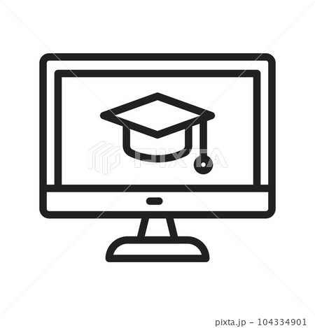 Online Course Icon Image. 104334901
