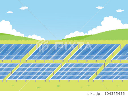太陽光発電のイメージイラスト_2 104335456