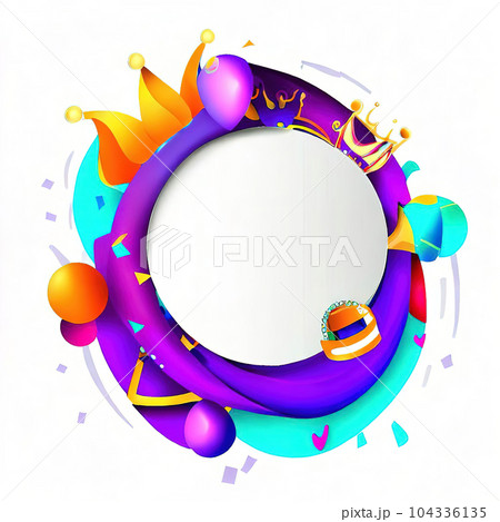 Abstract design of frame with Mardi Gras and Carnival Abstract design of frame with Mardi Gras and Carnival 104336135