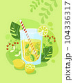 Summer refreshing Mojito cocktail with lime and mint. Vector illustration 104336317