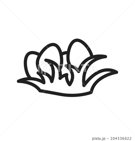 Eggs on Grass Icon Image. Eggs on Grass Icon Image. 104336822
