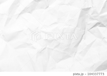Grunge wrinkled white color paper textured background with copy space 104337773