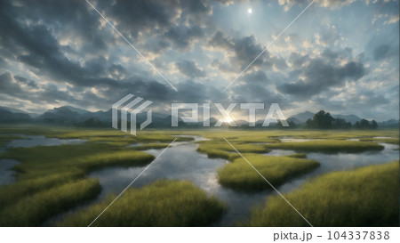 AI生成画像/湿地帯 1 AI生成画像/湿地帯 1 104337838
