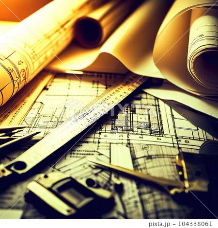 Architecture blueprint & measurement and designer tools 104338061