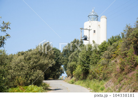 Gorliz lighthouse, cape Villano, gulf of Biscay, Spain 104338181