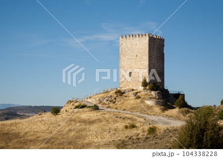 Langa de Duero castle view, Spanish landmark 104338228
