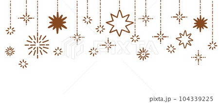 Boho stars seamless vector border. Doodle hand drawn stars banner, earth tones, bohemian decoration for kids room, interior design. Horizontal banner template for web Boho stars seamless vector border. Doodle hand drawn stars banner, earth tones, bohemian decoration for kids room, interior design. Horizontal banner template for web 104339225