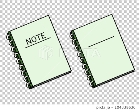 Illustration of a simple ring notebook (with title and without title) 104339630