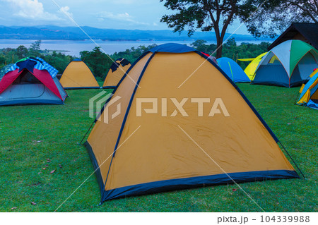 Tents for tourists 104339988