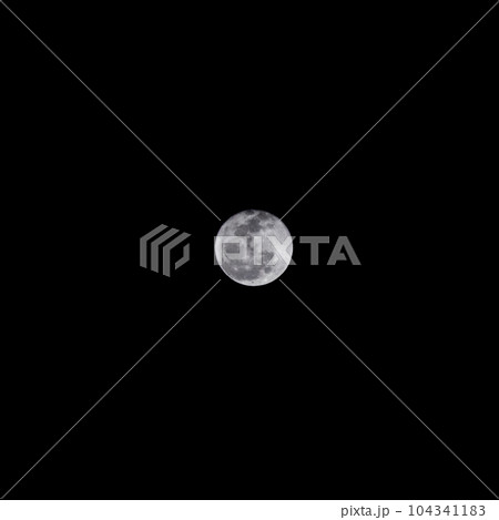 Almost full moon on black sky with copy space. Almost full moon on black sky with copy space. 104341183