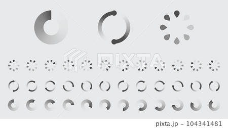 Circular Loading Buffering Icons Vector Set Circular Loading Buffering Icons Vector Set 104341481