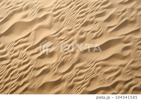 Aerial view of natural sand pattern in desert for texture background 104341585