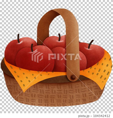 Cute basket full of apple Cute basket full of apple 104342412